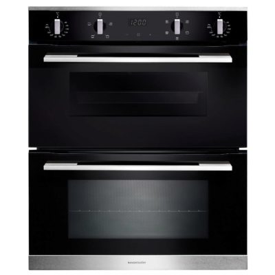 Rangemaster RMB7245BL/SS 11217 72cm Built Under 4/5 Function Double Oven in  Black and Stainless Steel